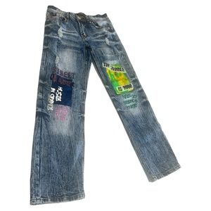 Switch Remarkable girls size 14 jeans streetwear cyber Y2K skater graphic skinny